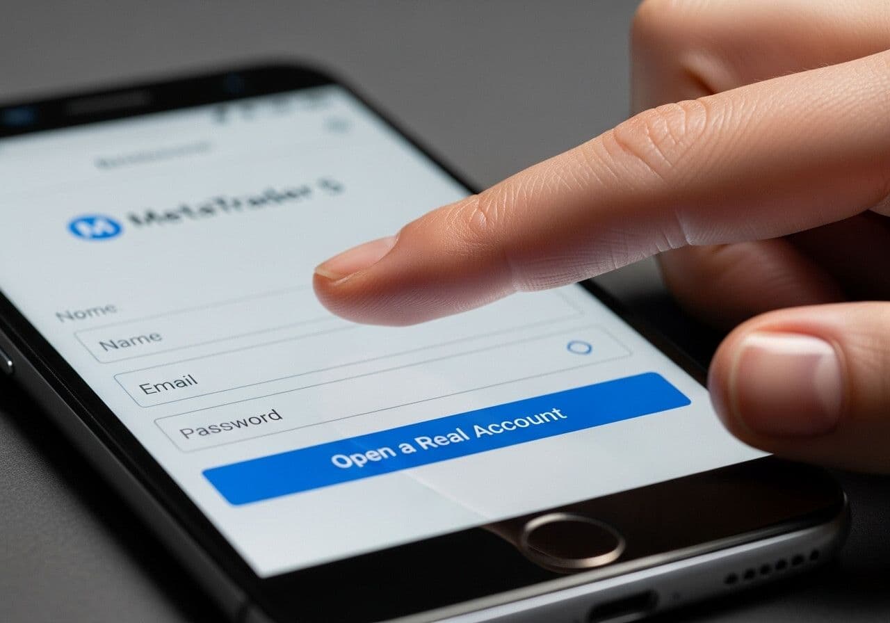 Hướng Dẫn Chi Tiết Mở Tài Khoản Thực trên MetaTrader 5 trên Thiết Bị Android